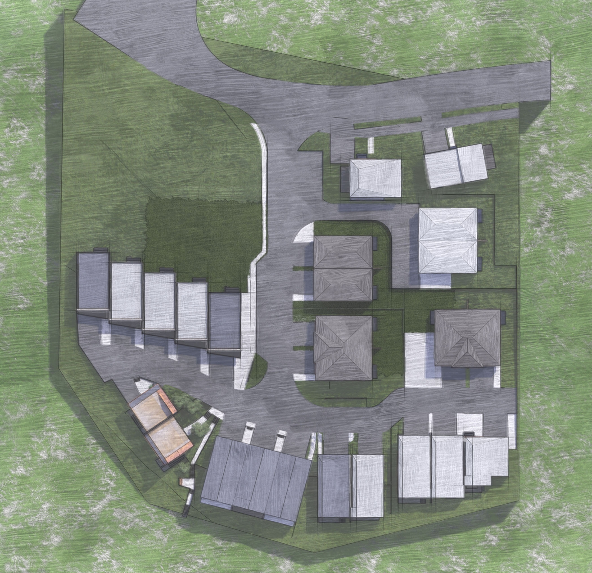 Masterplan for 25 houses